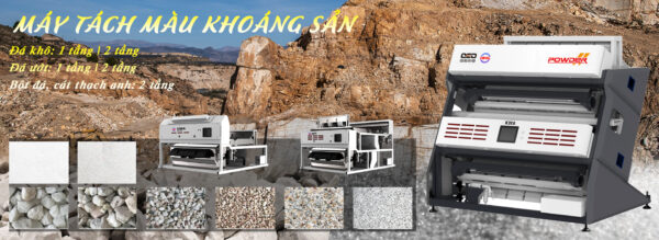 banner máy tách màu đá