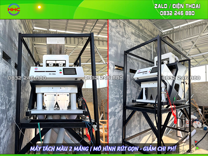 Máy Bắn Màu Cà Phê 2 Máng HHC 9 Z2 128X